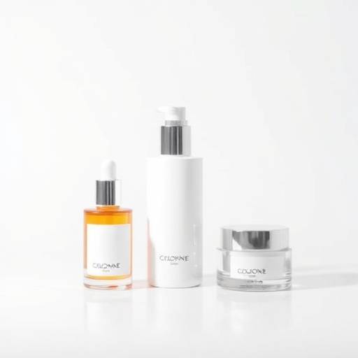 Fotografia de um produto cosmético em um fundo branco com iluminaäão profissional