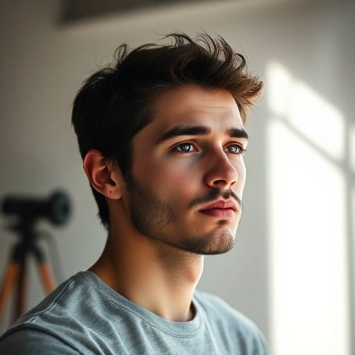 Retrato de Lucas Silva, fotógrafo assistente do Estüdio Luz do Sol.